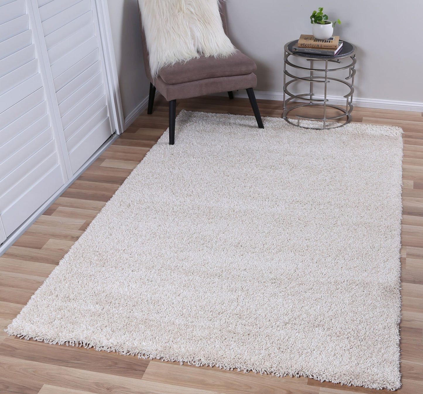 Cream Power Loomed Rug - Nova Rugs