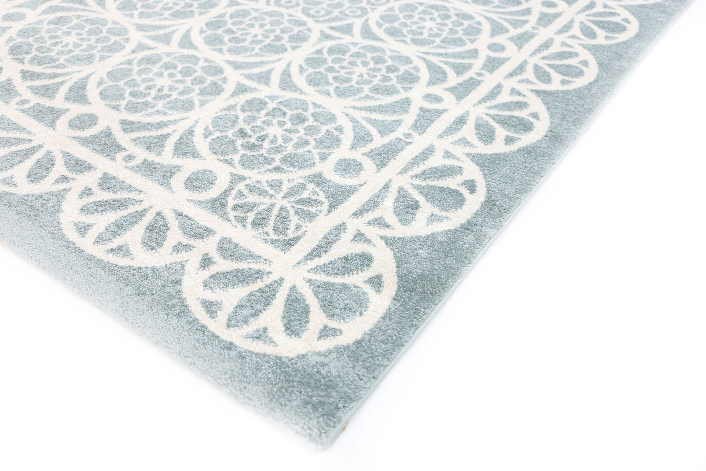 Daisy Doily Kids' Rug, Blue - Nova Rugs