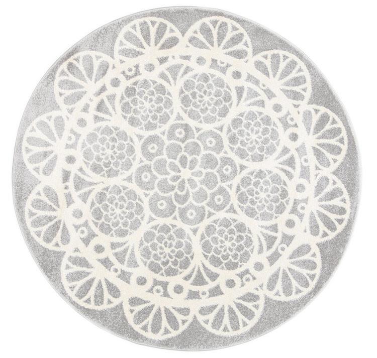 Daisy Doily Kids' Rug, Grey - Nova Rugs