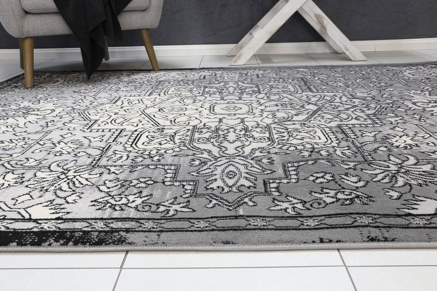 Dark Grey Elise Art Deco Rug - Nova Rugs