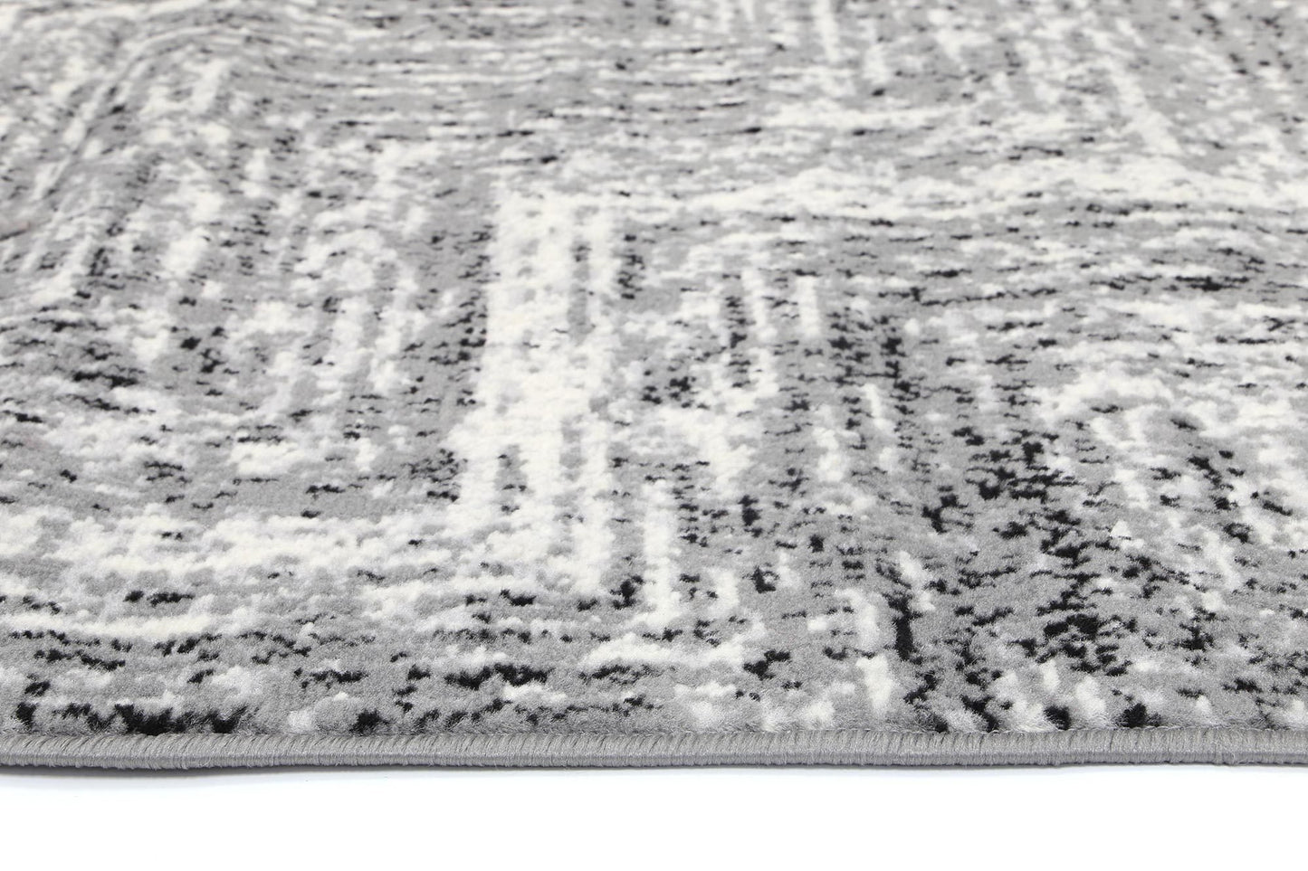 Dark Grey Elise Steps Rug - Nova Rugs