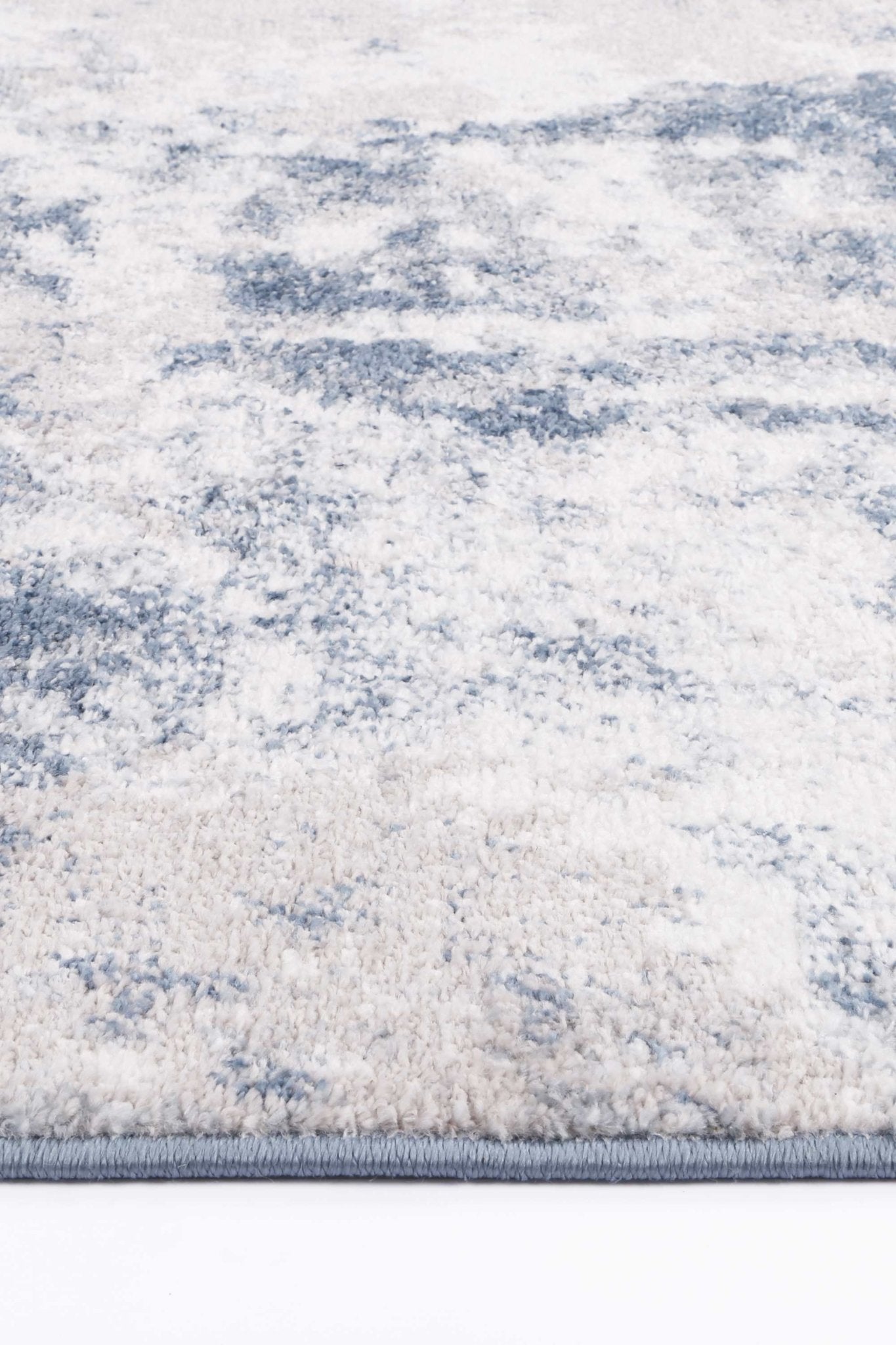 Ermina Modern Abstract Blue Rug - Nova Rugs