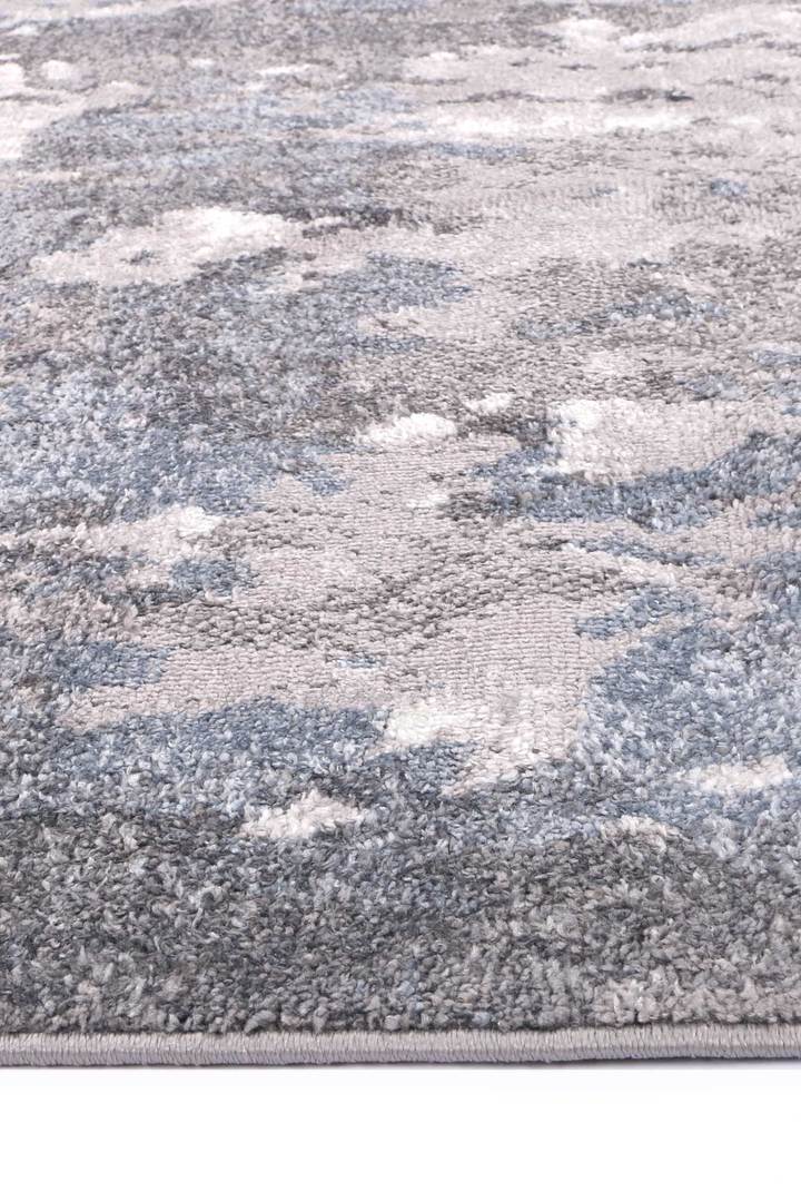 Ermina Modern Abstract Grey Blue Rug - Nova Rugs