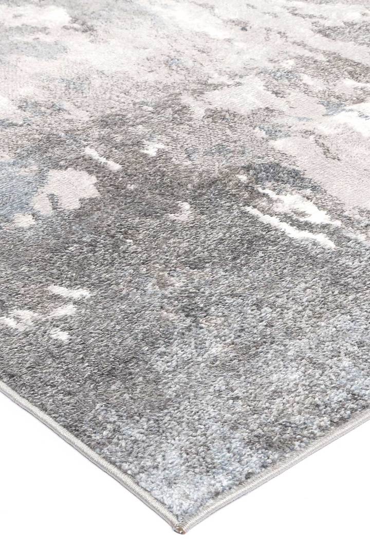 Ermina Modern Abstract Grey Blue Rug - Nova Rugs