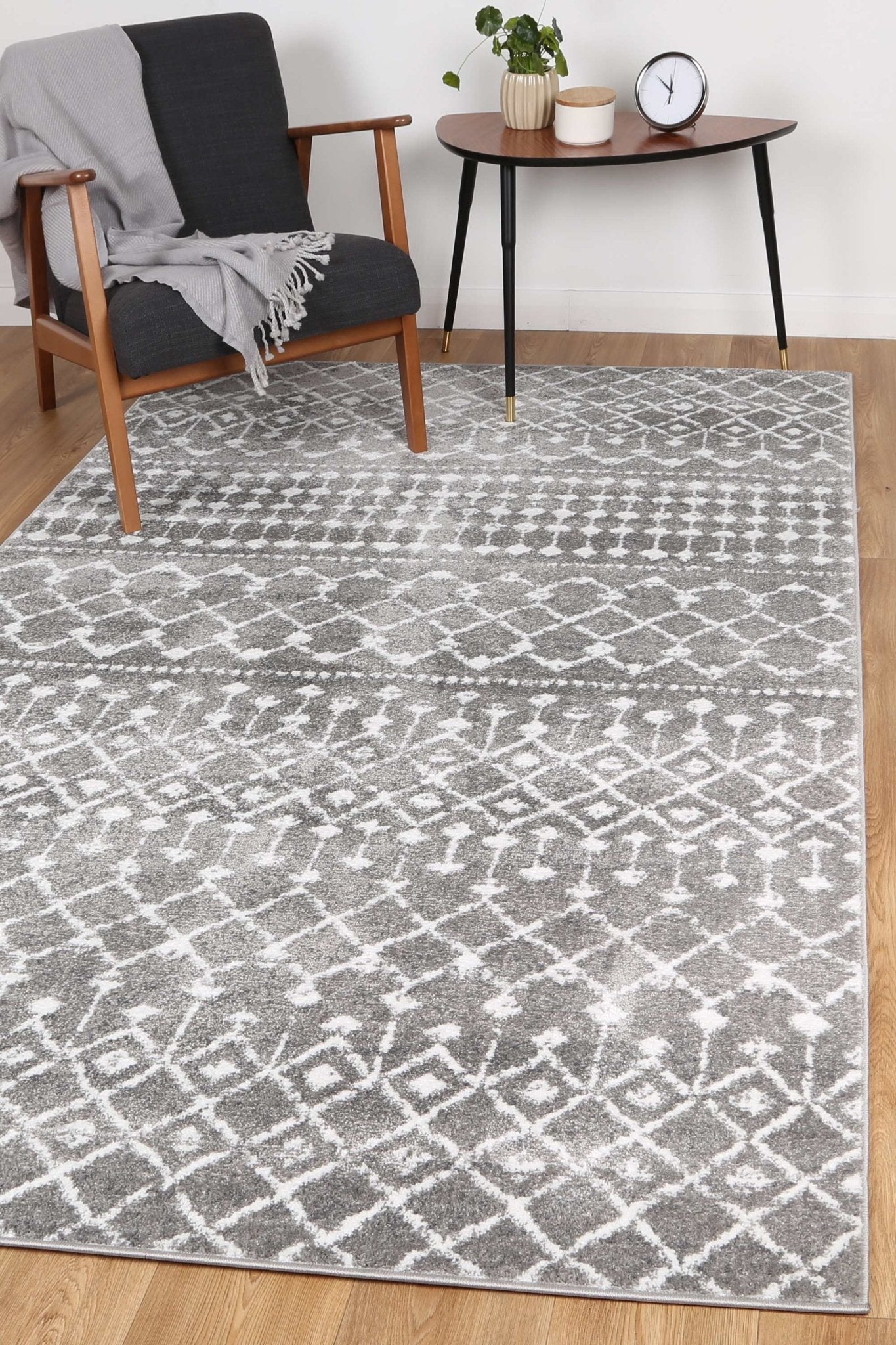 Ermina Tribal Grey Rug - Nova Rugs