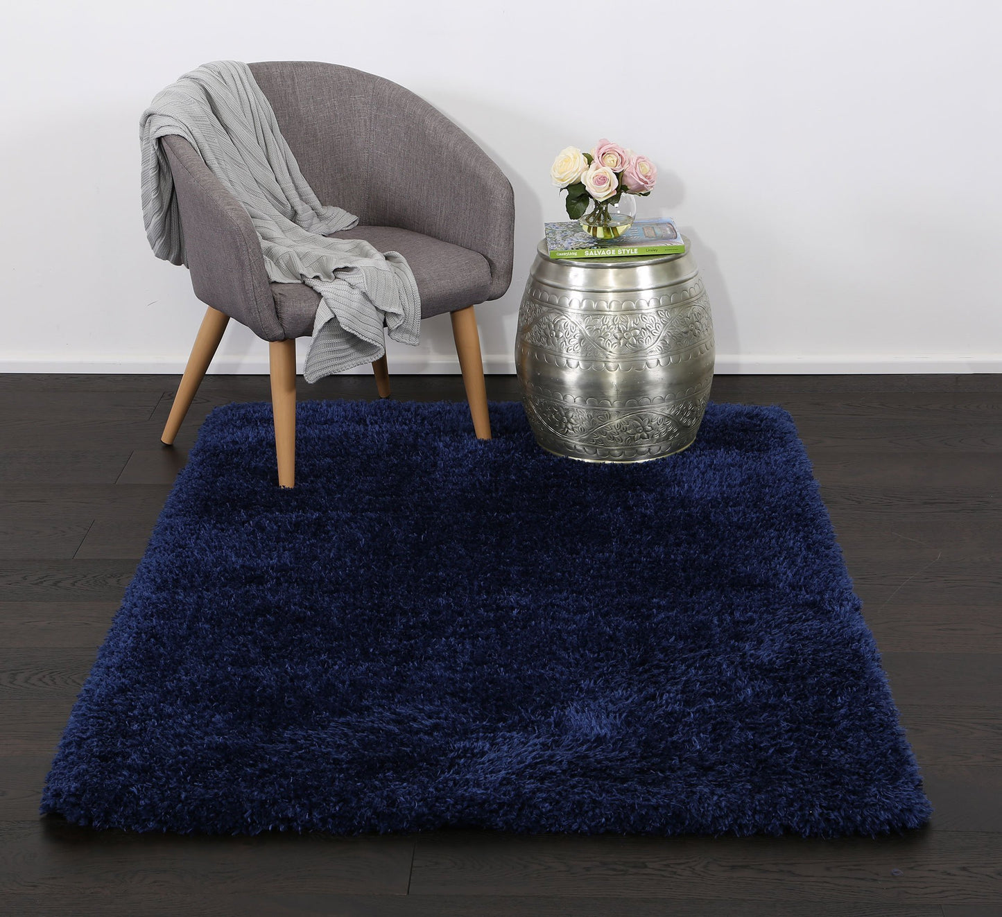 Flokati Super Soft Ultra Thick Shaggy Rug, Navy - Nova Rugs