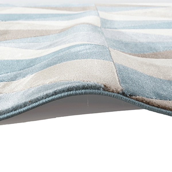 Fruzan Marsala Turkish Made Modern Rug, Blue / Brown - Nova Rugs