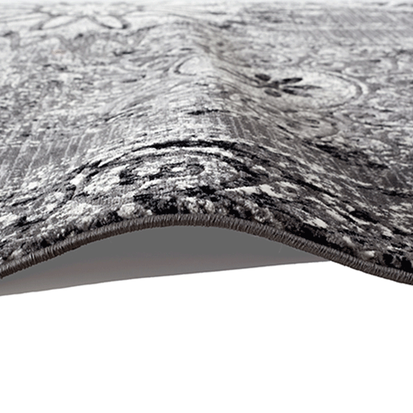 Fruzan Pau Turkish Made Modern Rug, Charcoal - Nova Rugs