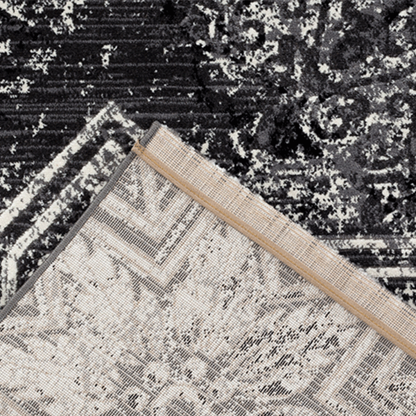 Fruzan Pau Turkish Made Modern Rug, Charcoal - Nova Rugs