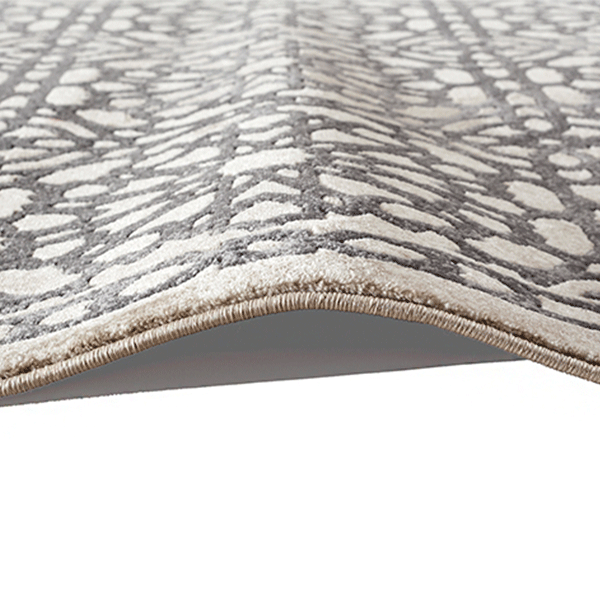 Fruzan Trapani Turkish Made Modern Rug, Charcoal / Beige - Nova Rugs
