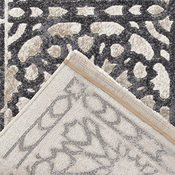 Fruzan Trapani Turkish Made Modern Rug, Charcoal / Beige - Nova Rugs