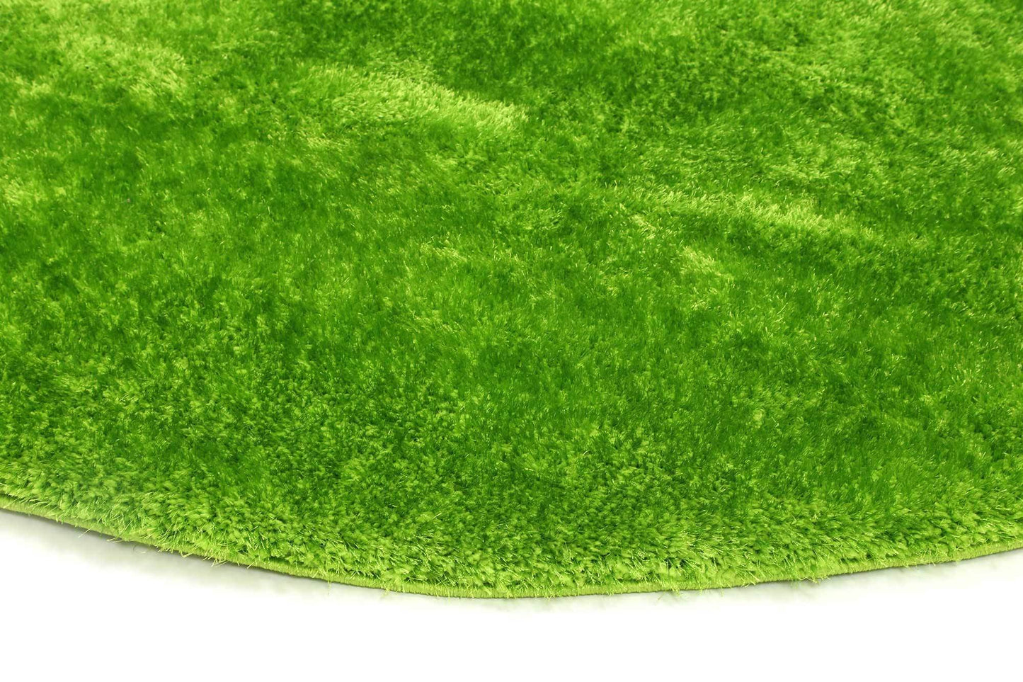 Green Eden Soft Shag Round Rug - Nova Rugs