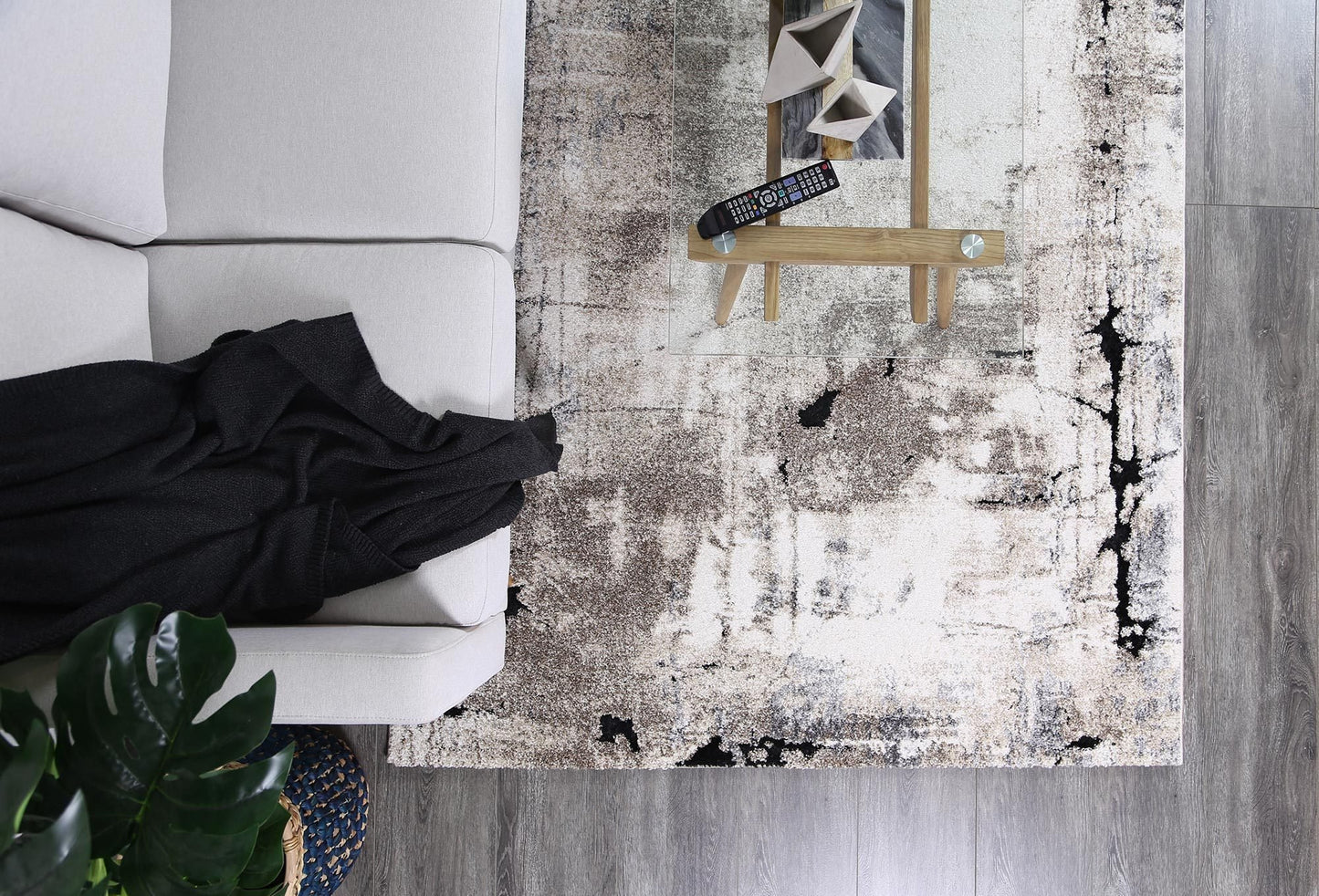 Grey Abstract Boston Rug - Nova Rugs