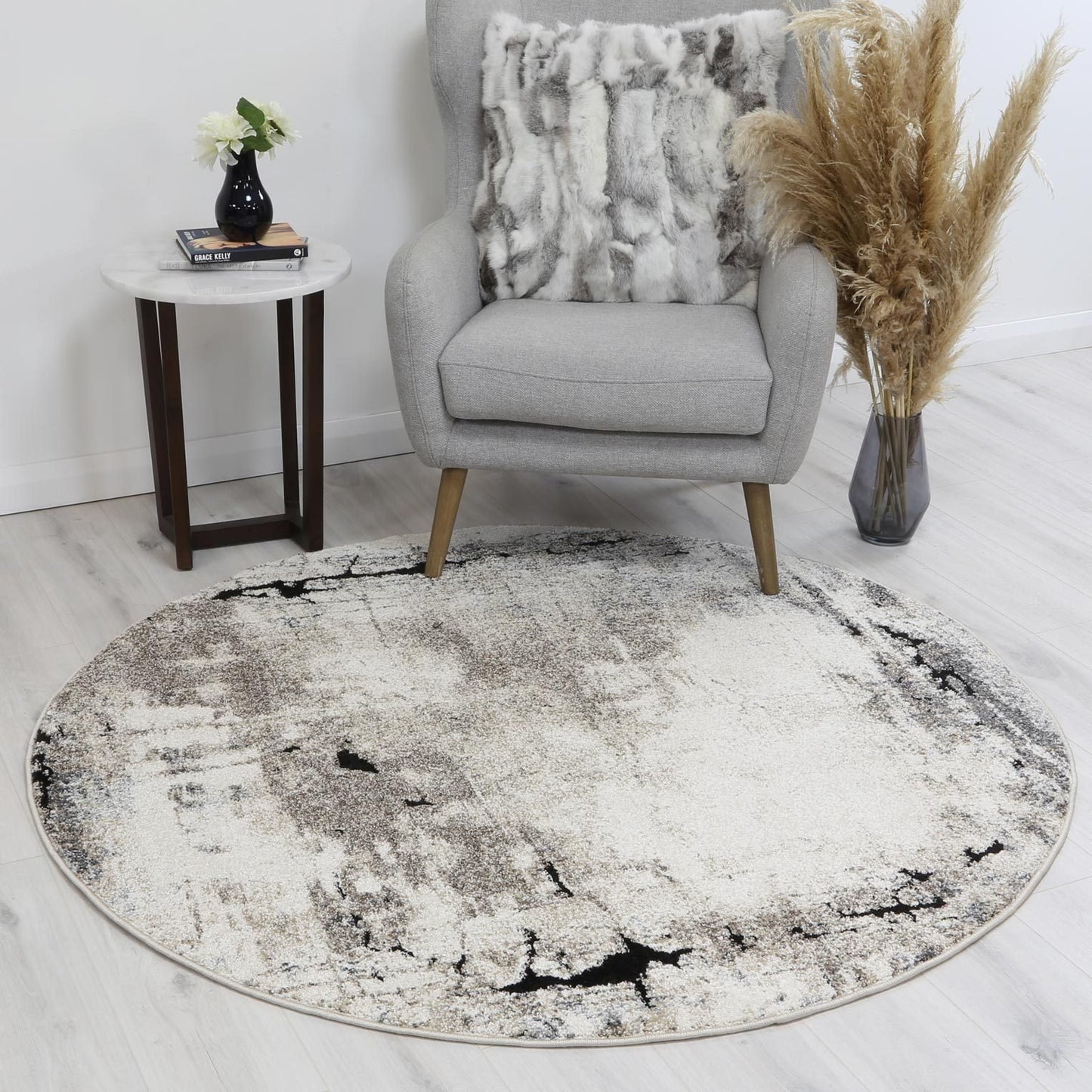 Grey Abstract Boston Rug - Nova Rugs