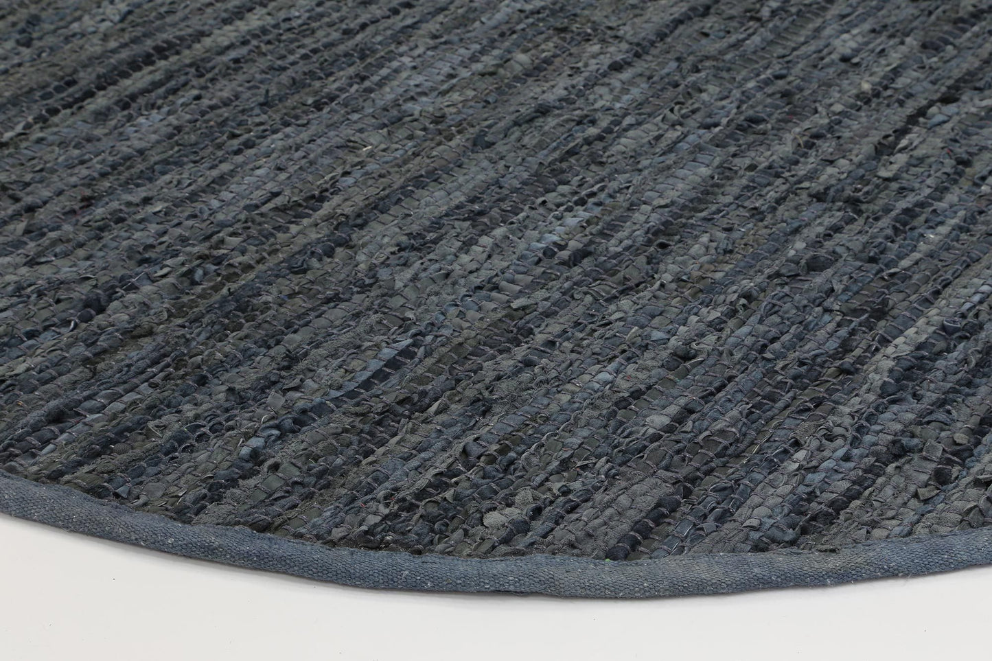 Grey & Blue Gypsy Hand-Woven Leather Rug - Nova Rugs