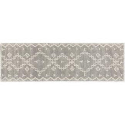 Grey & Cream Dipti Hand-Tufted Wool-Blend Runner - Nova Rugs