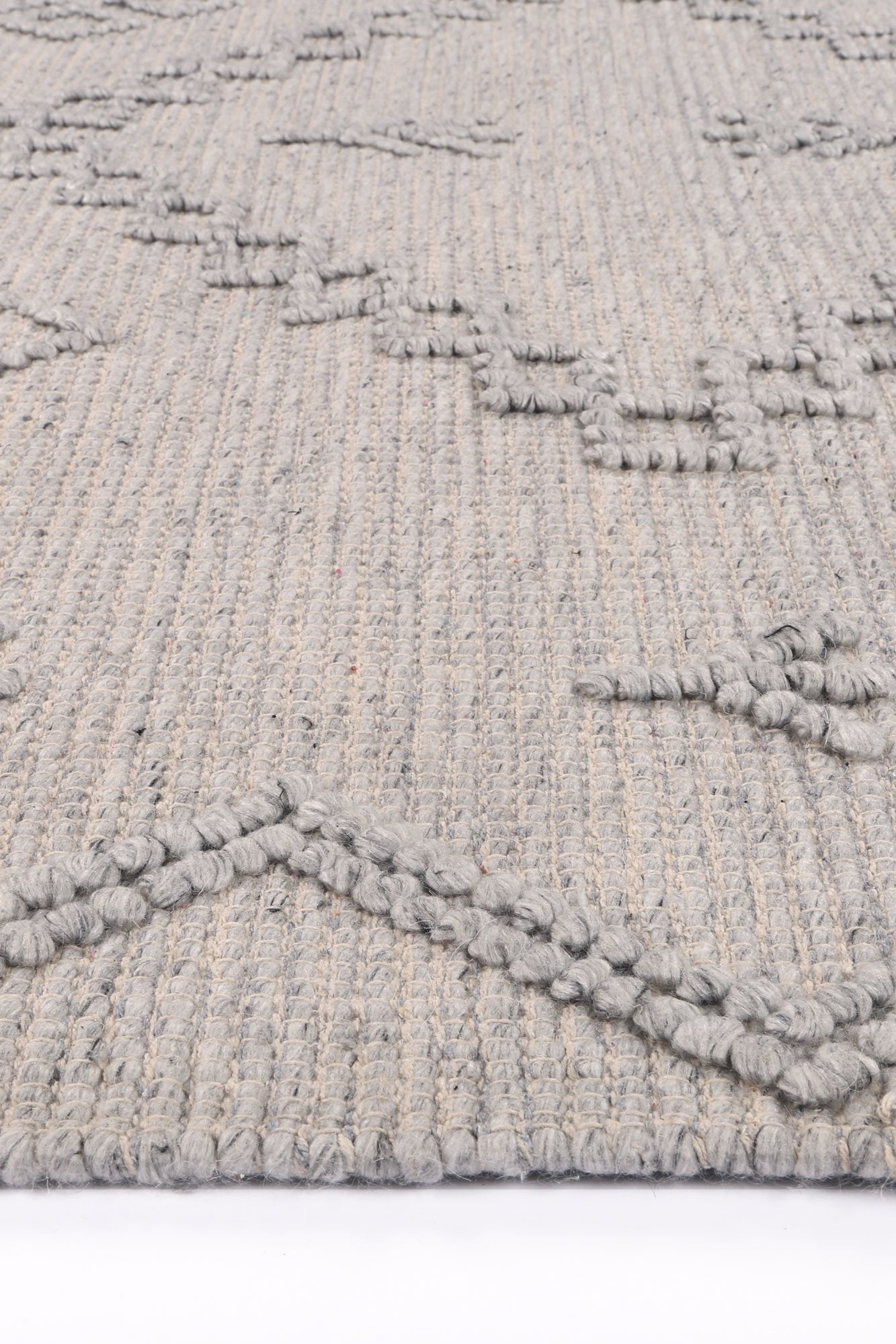 Grey Dipti Hand-Tufted Wool-Blend Rug - Nova Rugs