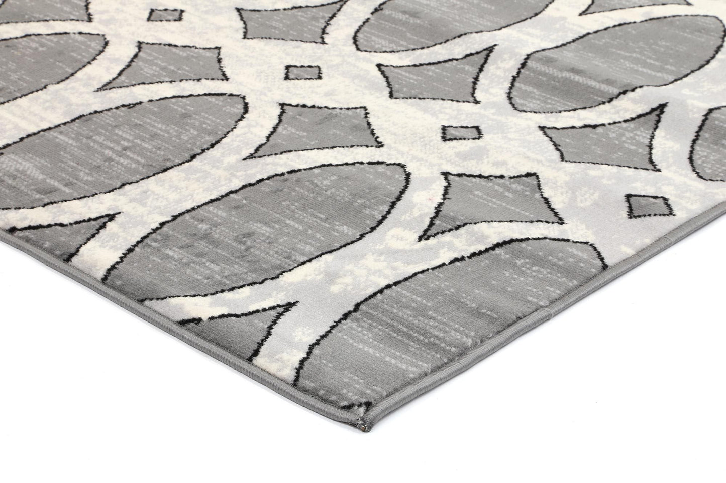 Grey Elise Patterned Rug - Nova Rugs