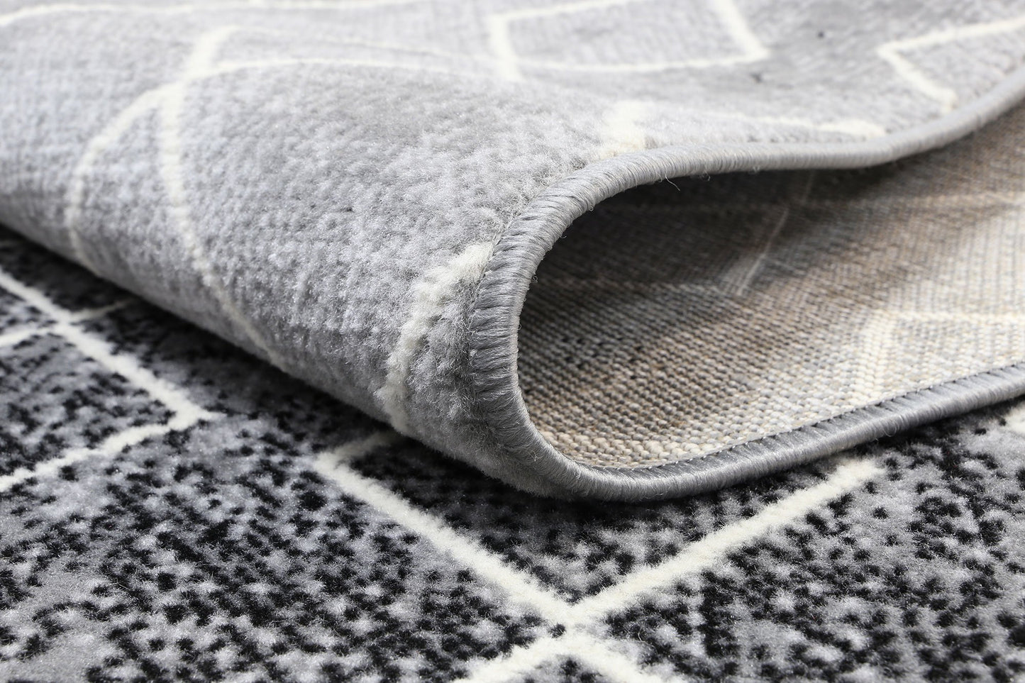 Grey Elise Trellis Rug - Nova Rugs