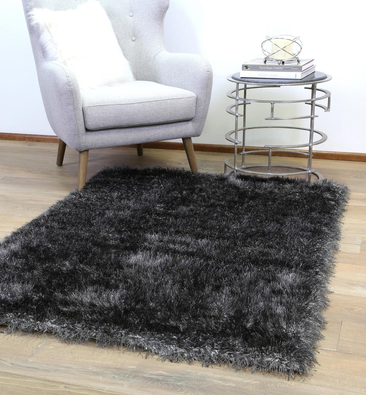 Grey Evas Shag Rug - Nova Rugs
