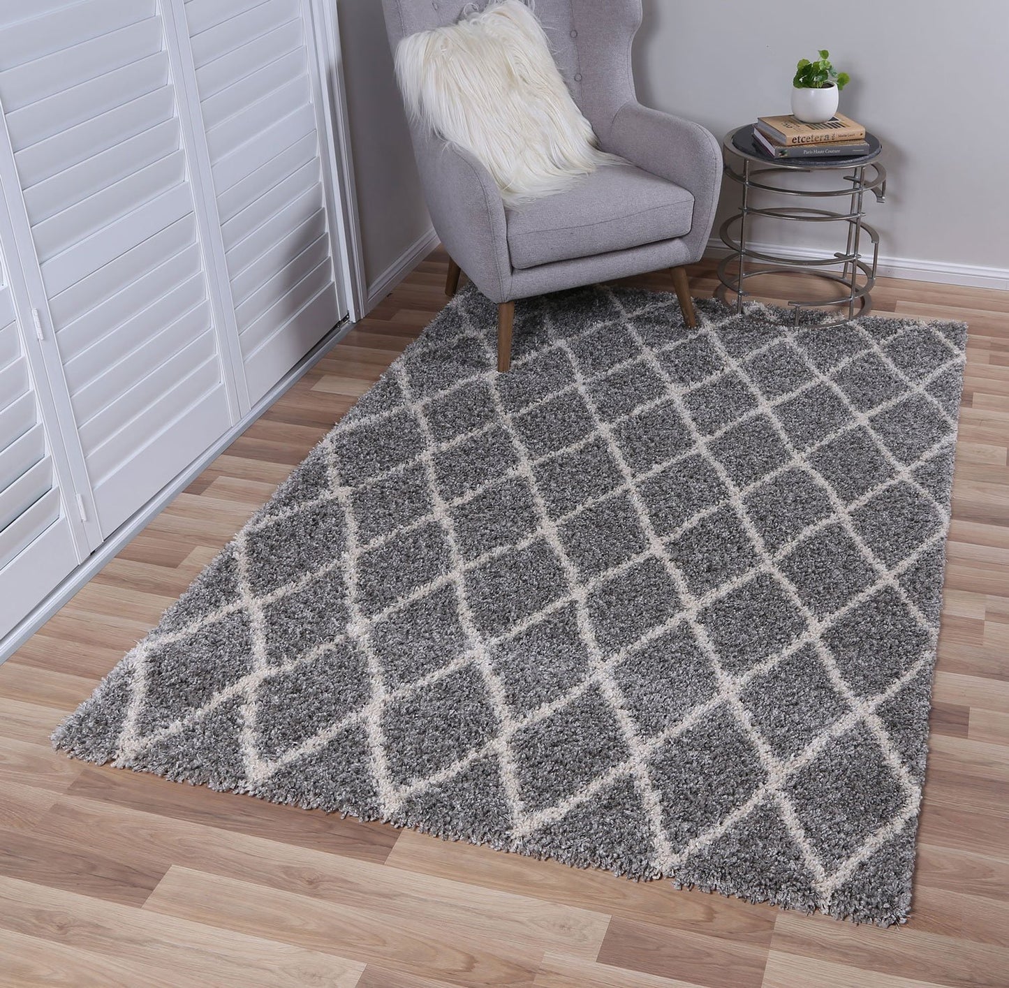 Grey & Lark Diamond Power Loomed Rug - Nova Rugs