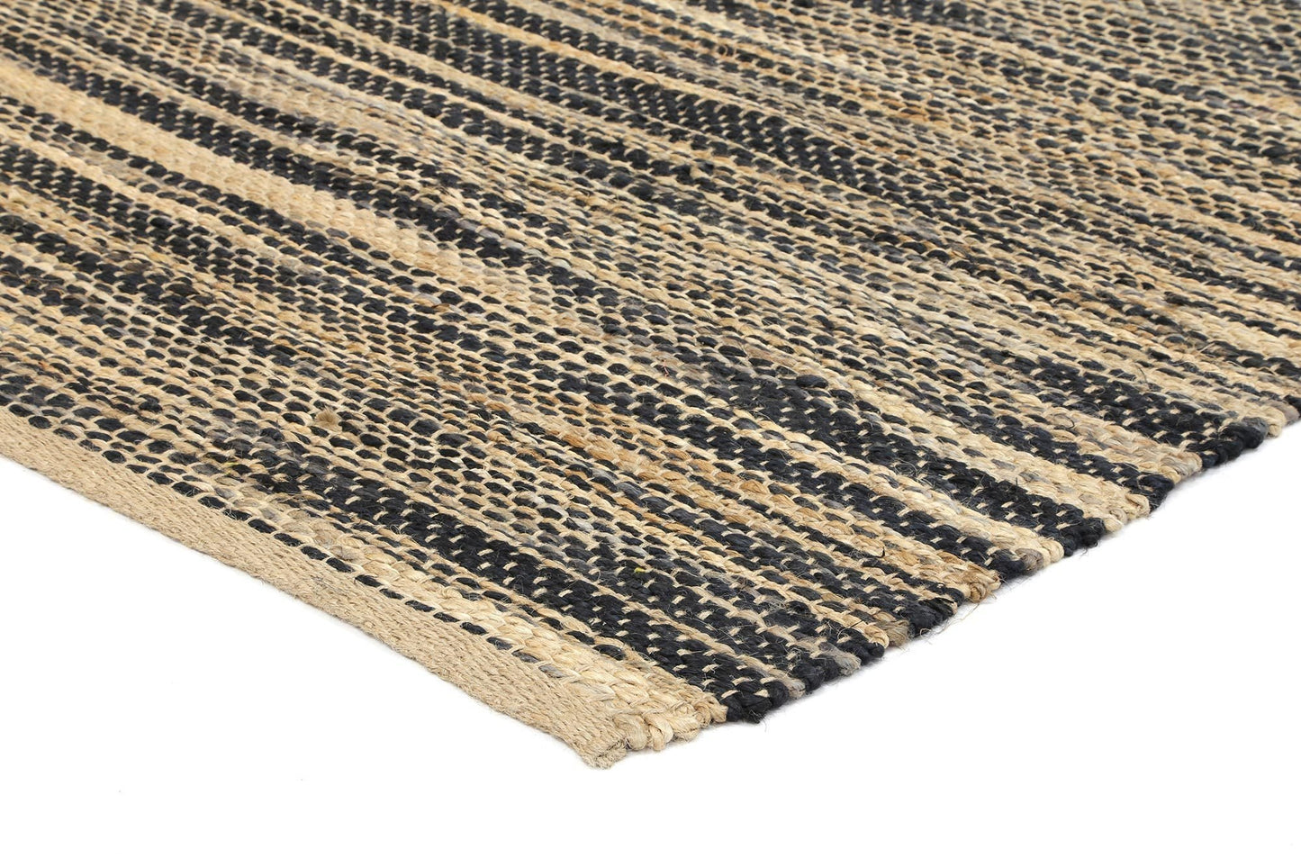 Grey Malmo Stripy Jute Rug - Nova Rugs