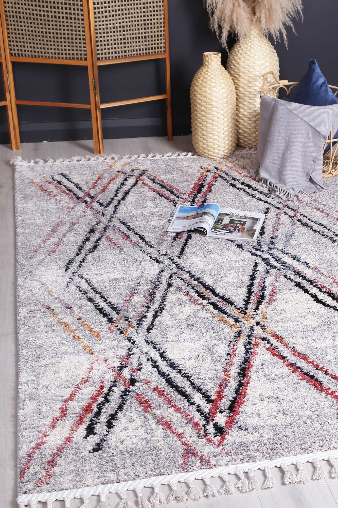 Grey Myk Geometric Rug - Nova Rugs