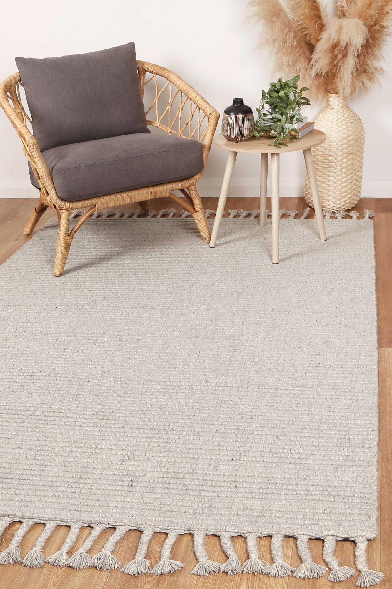 Grey Padma Hand-Tufted Wool-Blend Rug - Nova Rugs