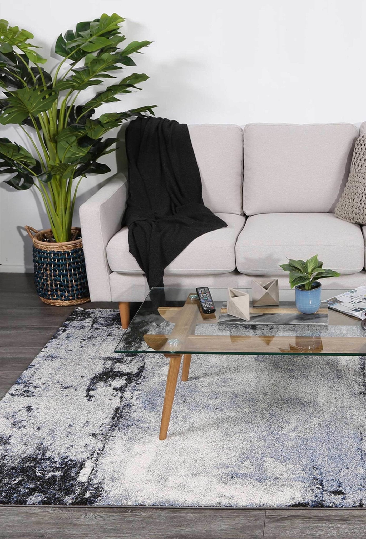 Grey Raw Boston Rug - Nova Rugs