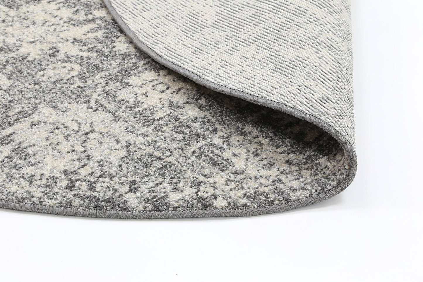 Grey Simone XI Round Rug - Nova Rugs
