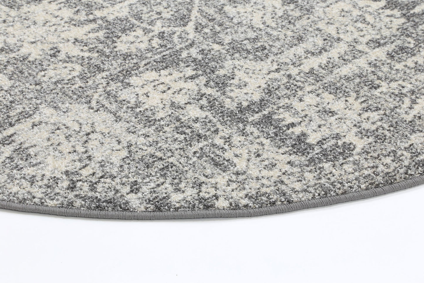Grey Simone XI Round Rug - Nova Rugs