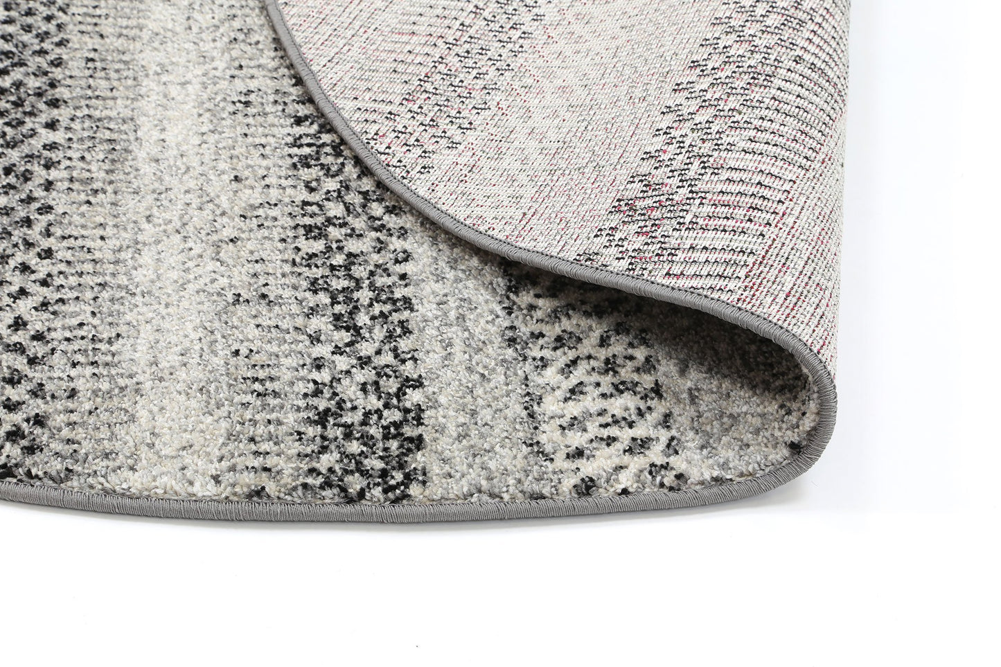 Grey Simone XII Round Rug - Nova Rugs