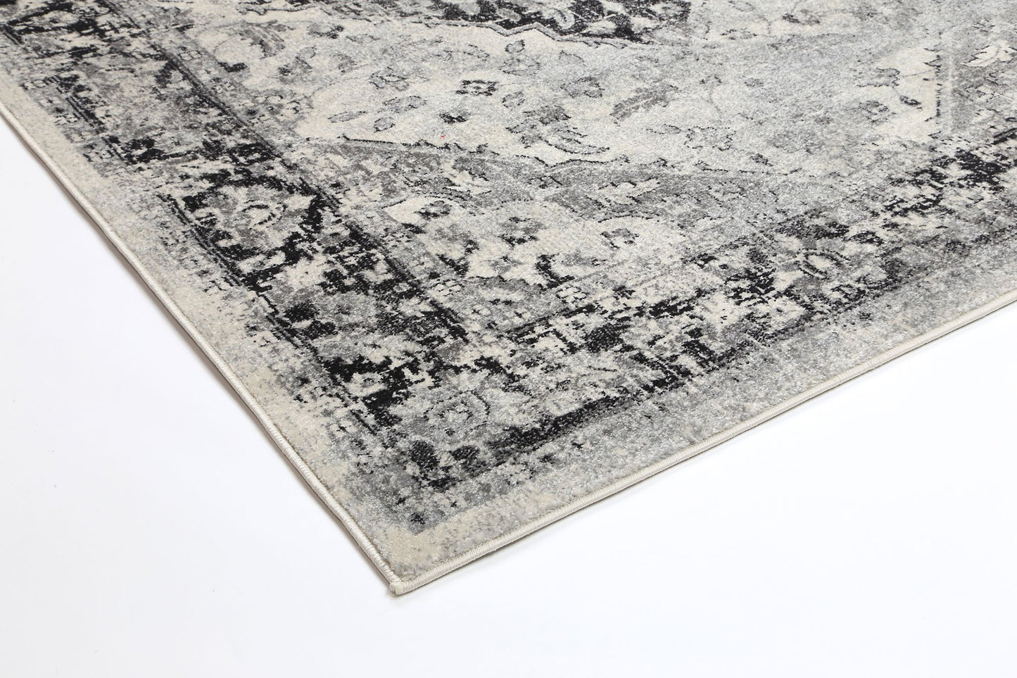Grey & White Delicate Traditional Rug - Nova Rugs