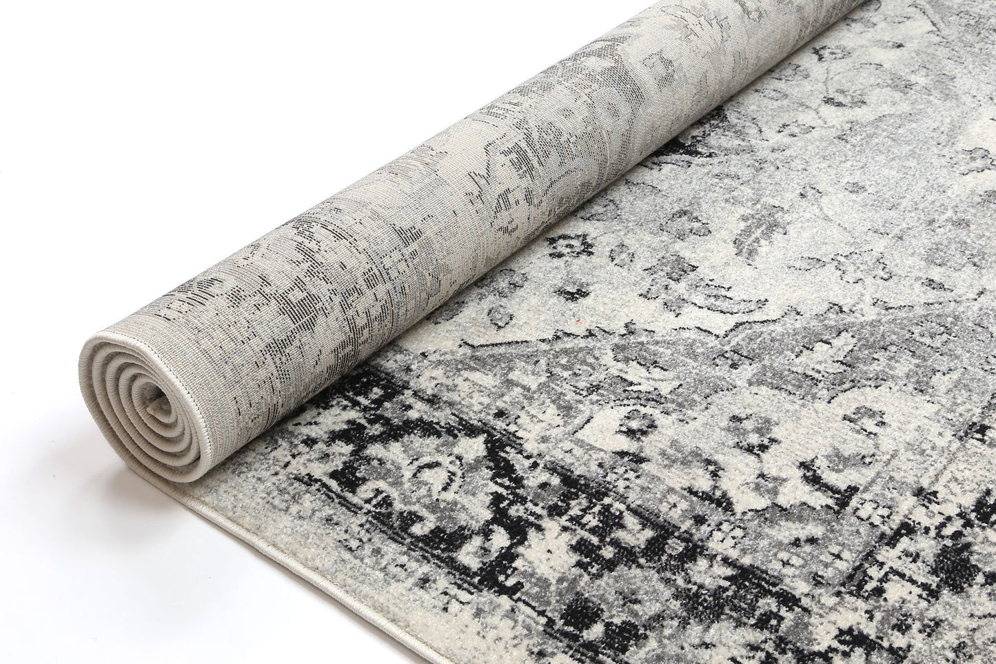 Grey & White Delicate Traditional Rug - Nova Rugs