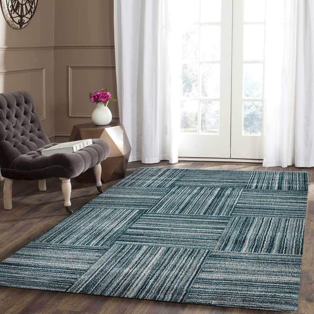 Habit Modern Rug, Blue - Nova Rugs