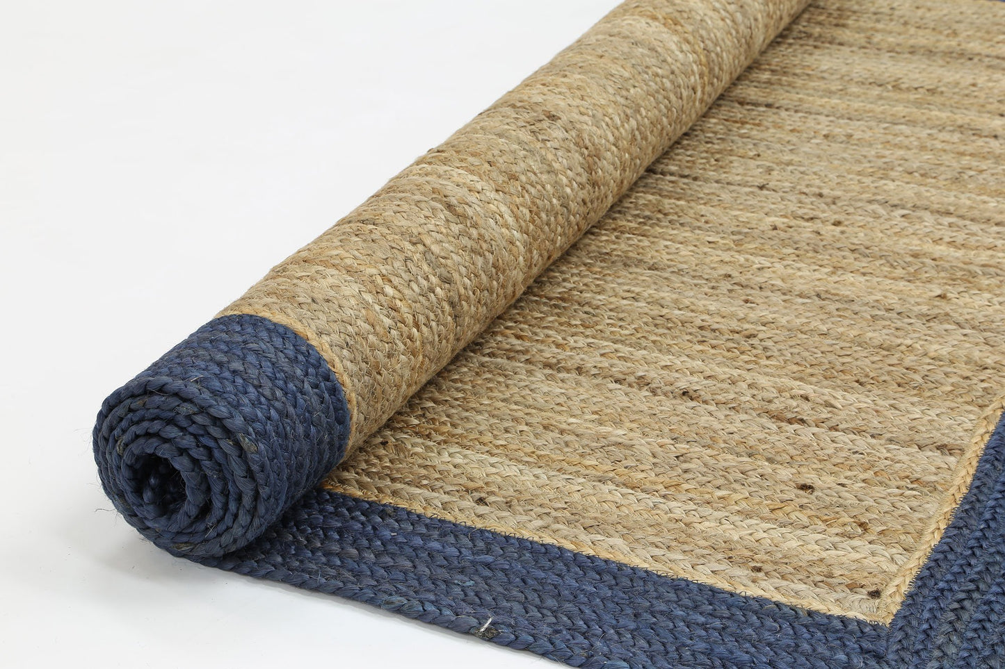 Hampton I Reversible Jute Rug, Navy - Nova Rugs
