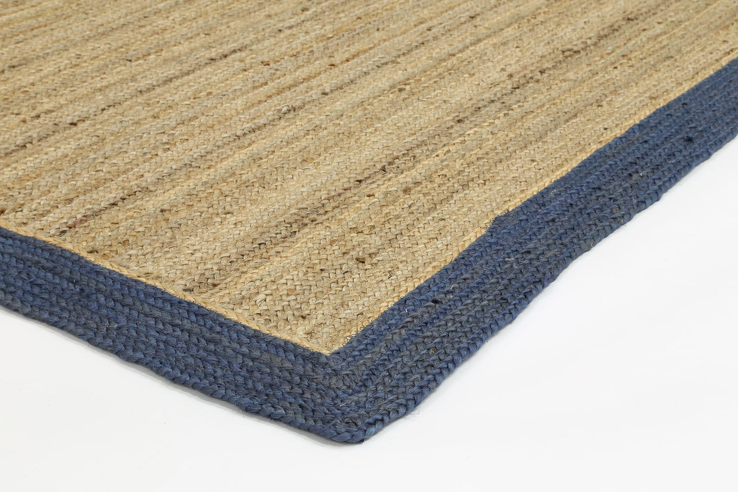 Hampton I Reversible Jute Rug, Navy - Nova Rugs