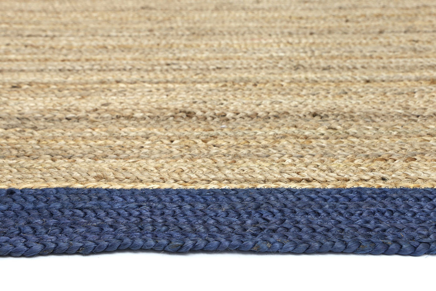 Hampton I Reversible Jute Rug, Navy - Nova Rugs