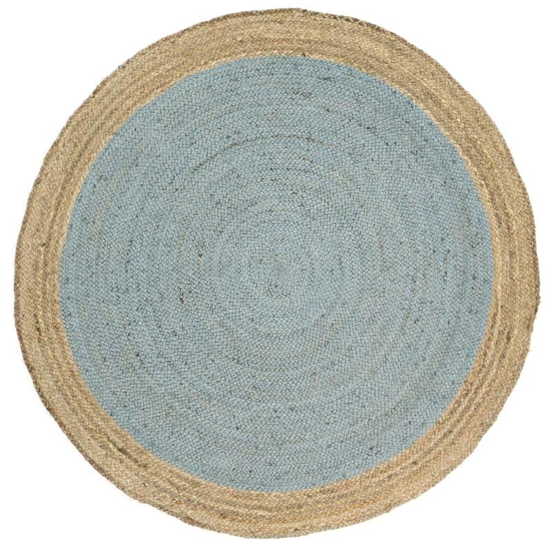 Hampton II Reversible Jute Rug, Blue - Nova Rugs