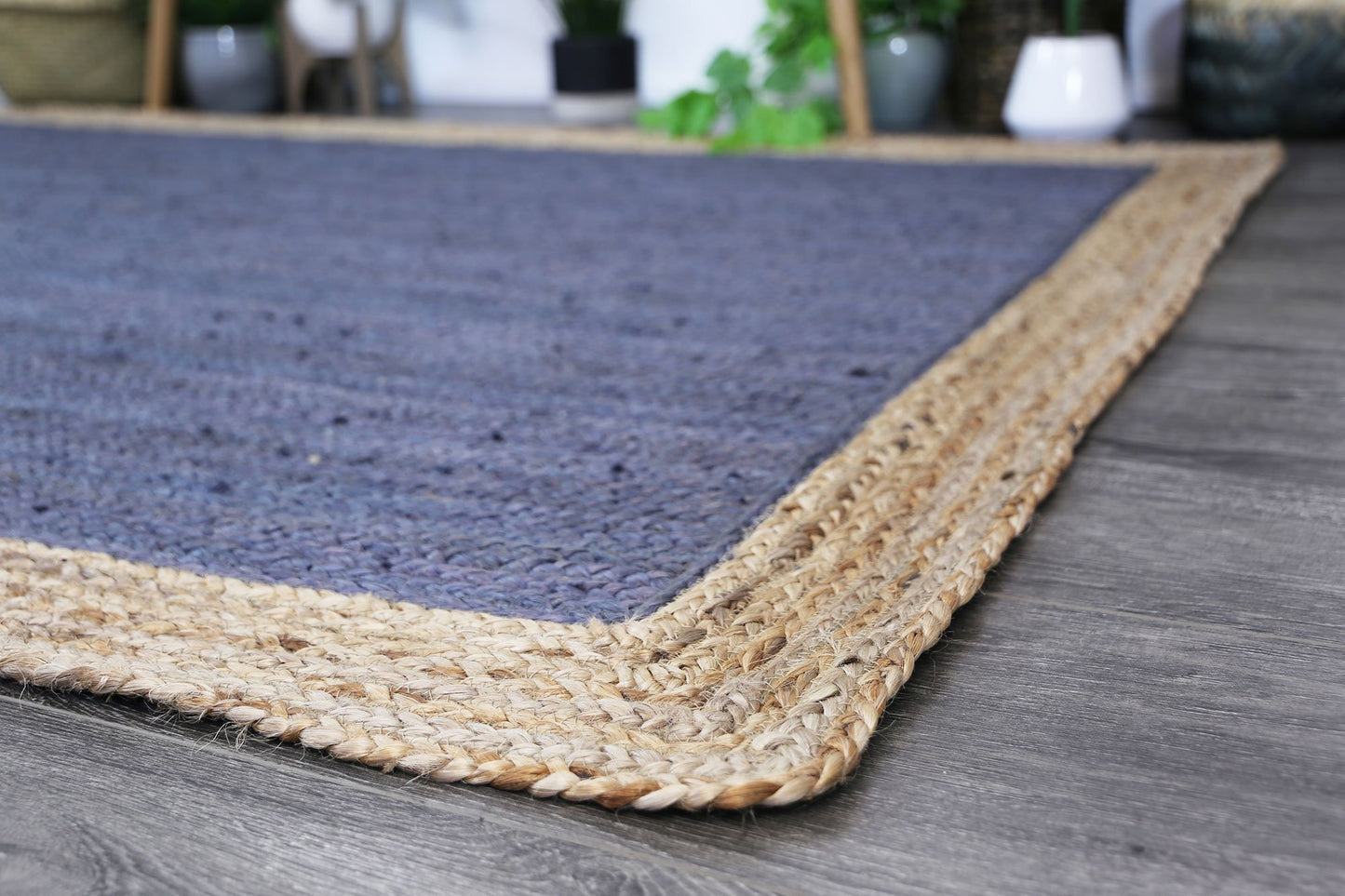 Hampton II Reversible Jute Rug, Grey - Nova Rugs