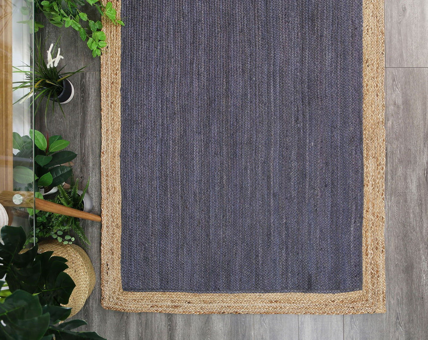 Hampton II Reversible Jute Rug, Grey - Nova Rugs
