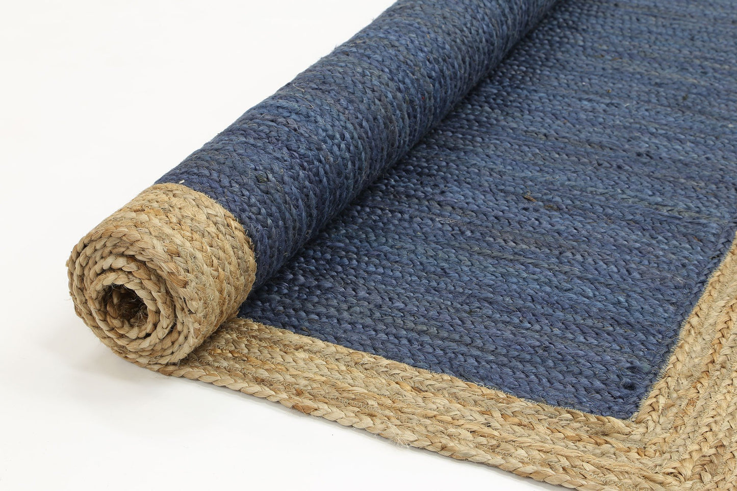 Hampton II Reversible Jute Rug, Navy - Nova Rugs