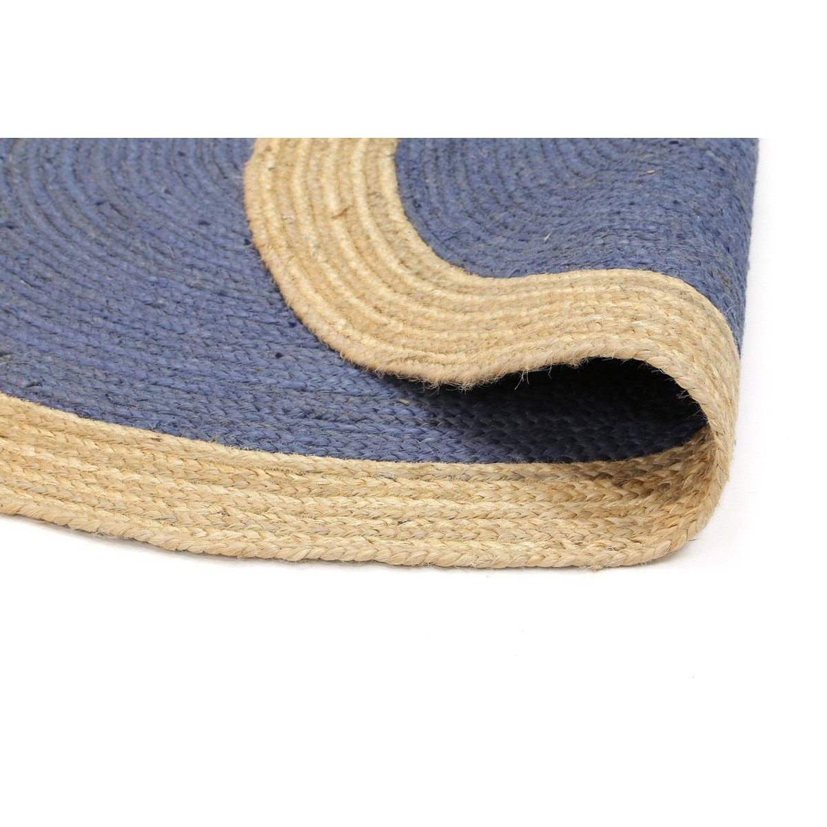 Hampton II Reversible Jute Rug, Navy - Nova Rugs