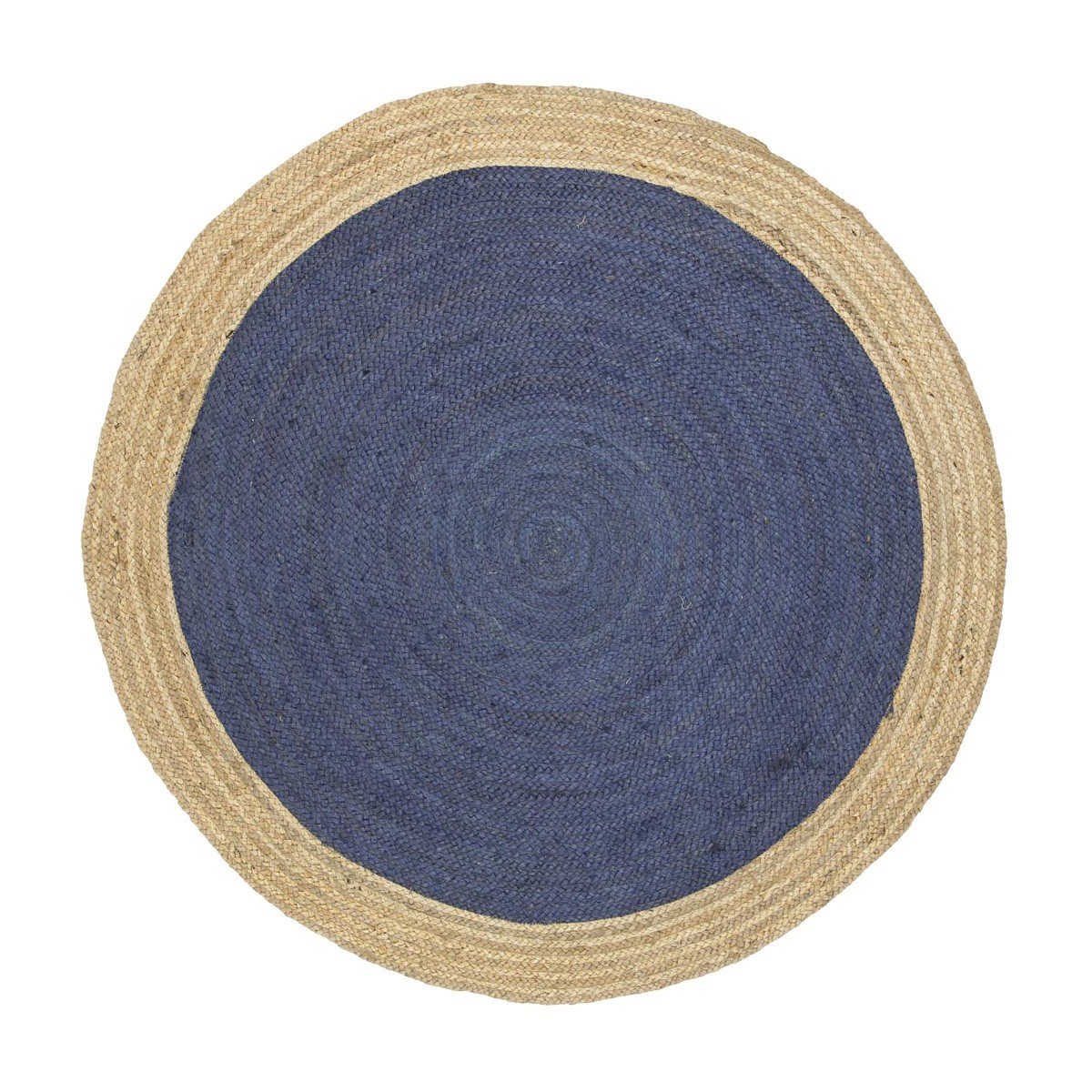 Hampton II Reversible Jute Rug, Navy - Nova Rugs