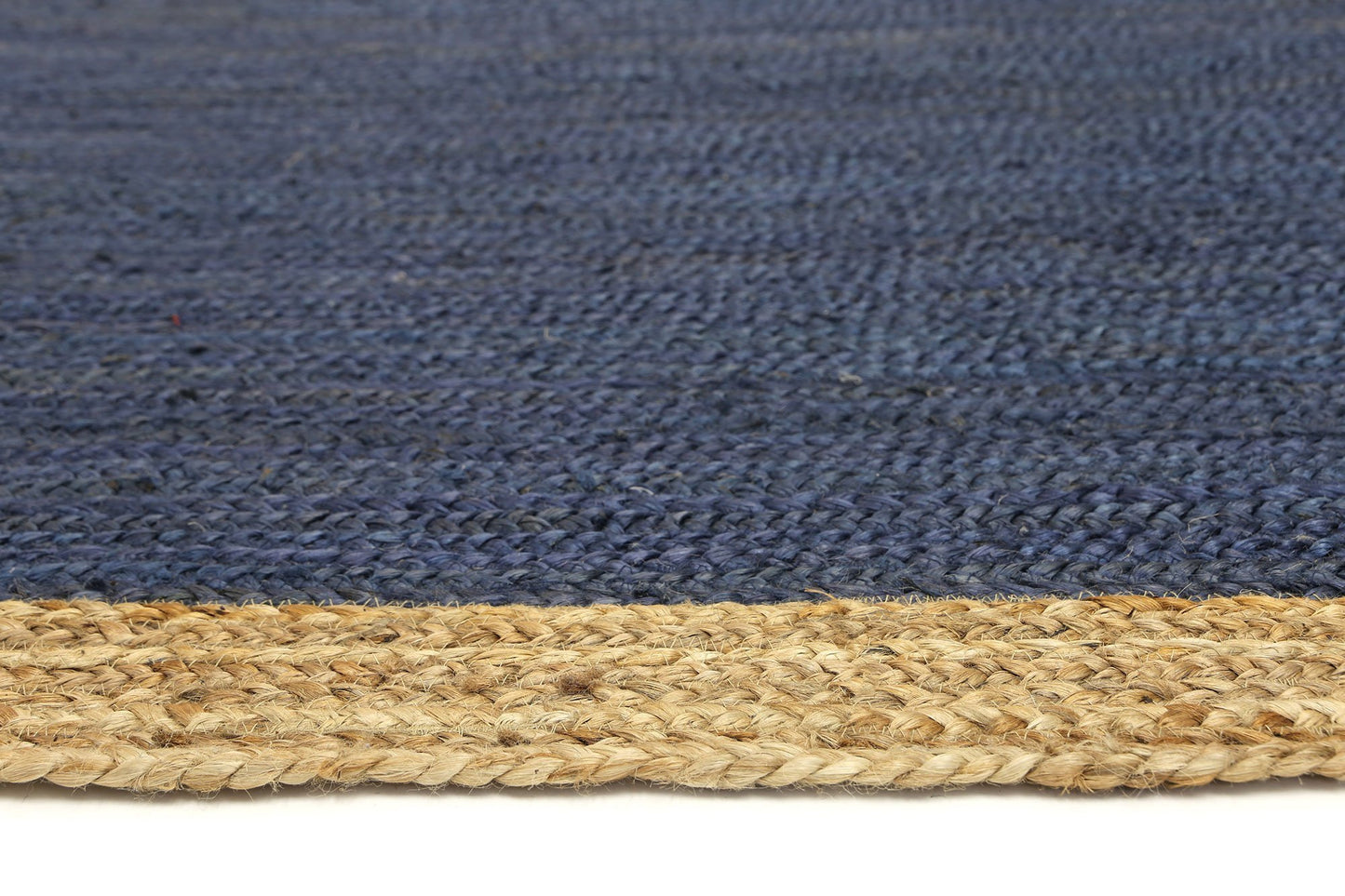 Hampton II Reversible Jute Rug, Navy - Nova Rugs