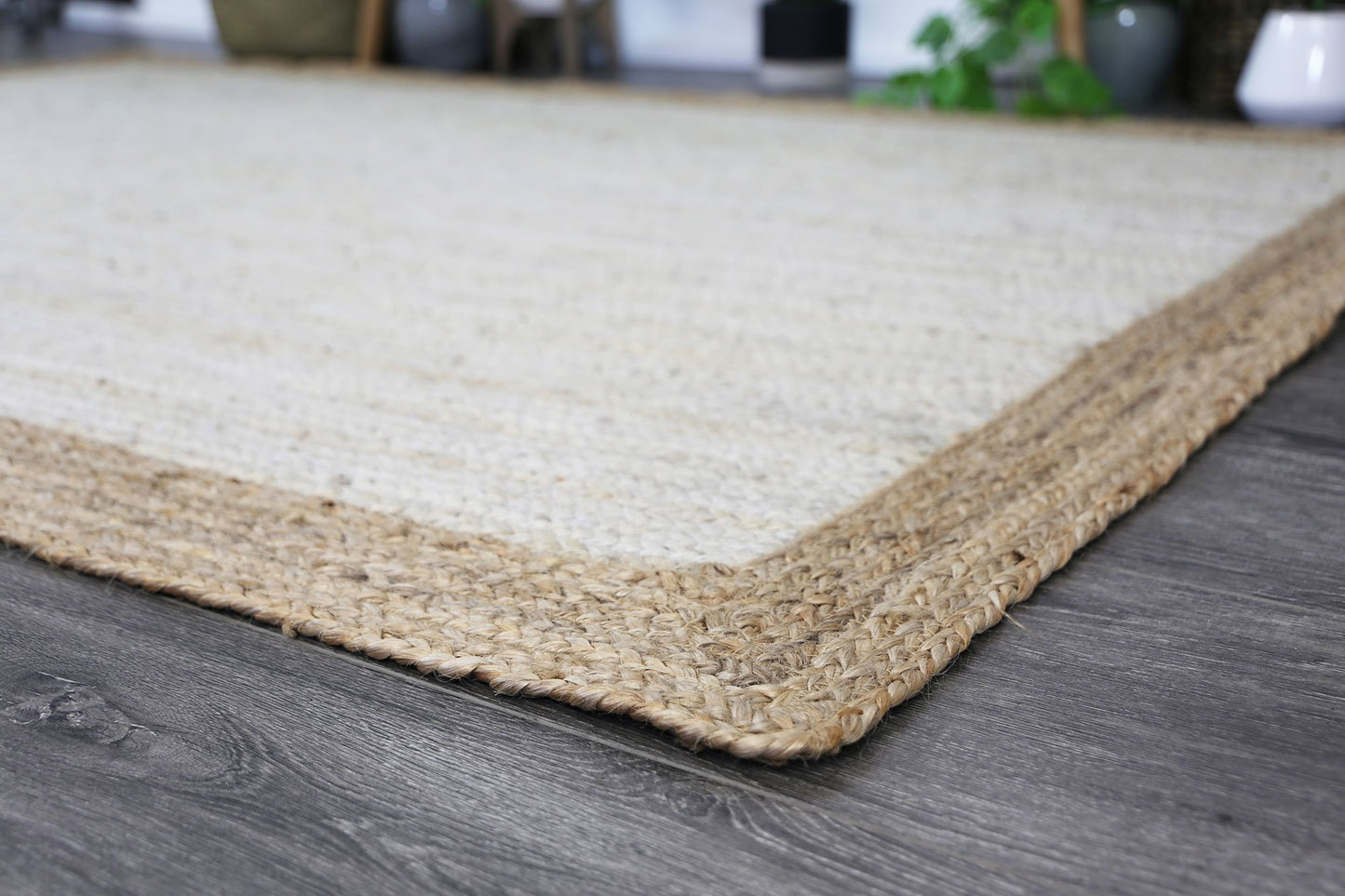 Hampton II Reversible Jute Rug, Pearl - Nova Rugs