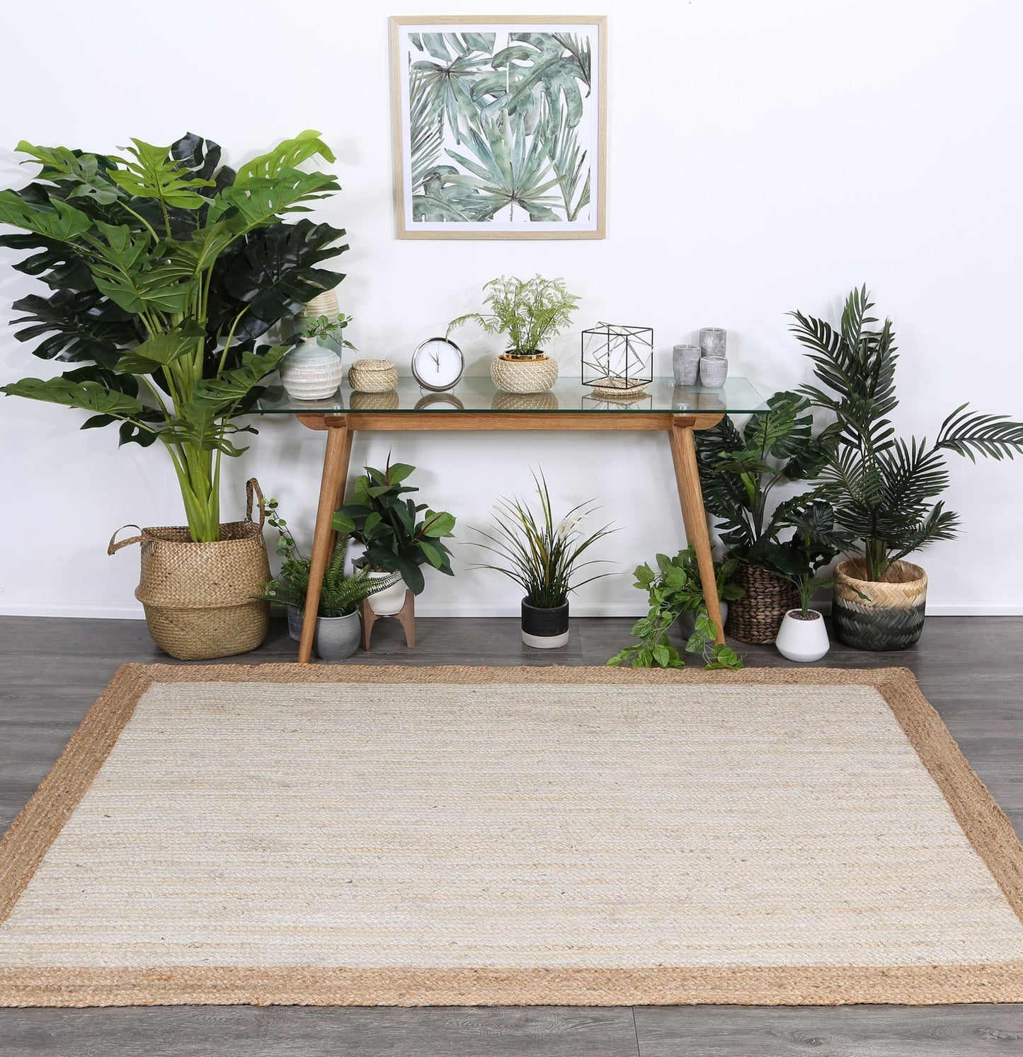 Hampton II Reversible Jute Rug, Pearl - Nova Rugs