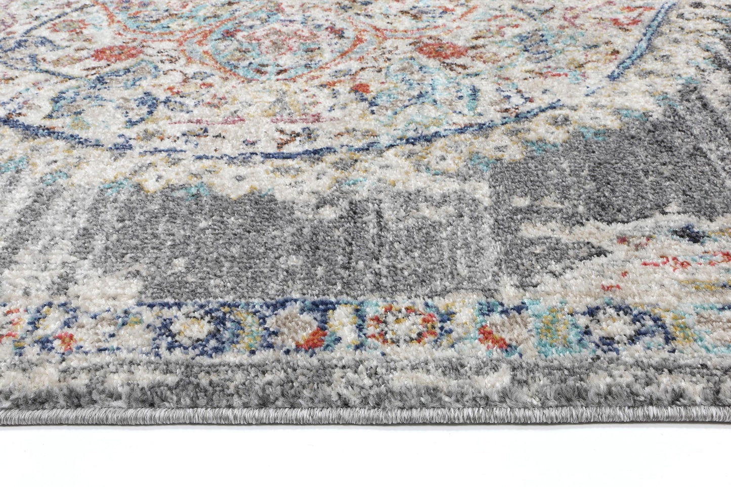 Hollow Medalion Transitional Grey Rug - Nova Rugs