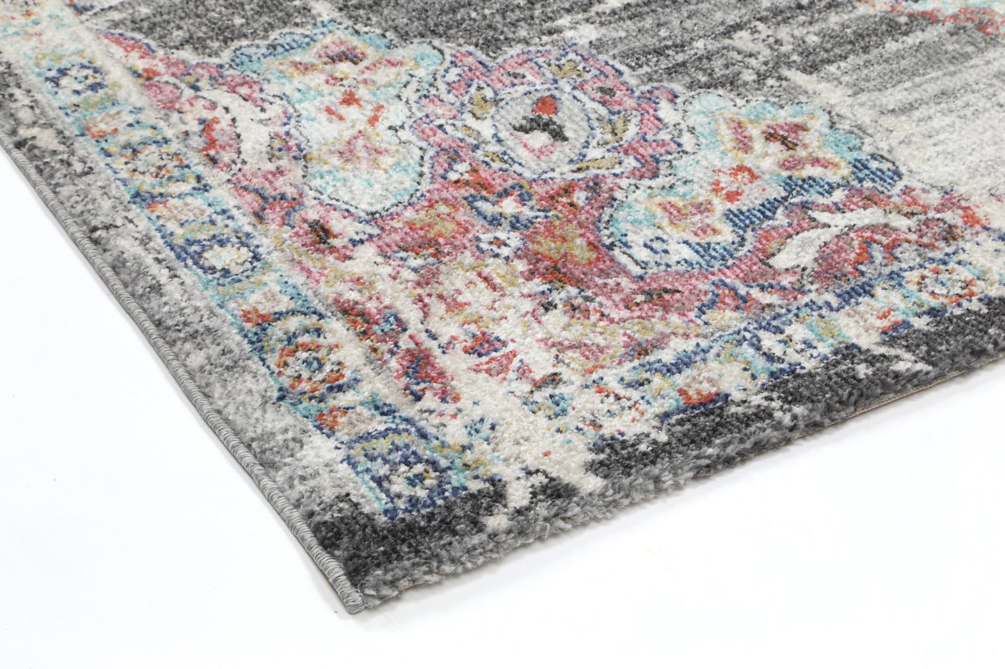 Hollow Medalion Transitional Grey Rug - Nova Rugs