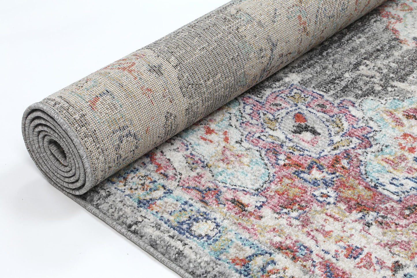 Hollow Medalion Transitional Grey Rug - Nova Rugs